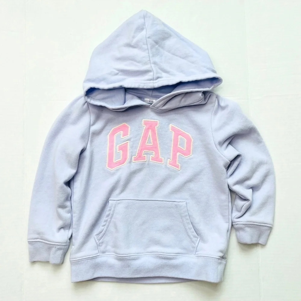 Gap Baby Toddler Lavender Purple Logo Long Sleeve Pullover Hoodie Size 5T